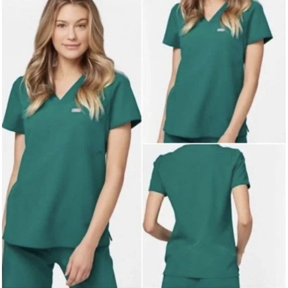 Figs Tops Figs Women Xs Catarina Onepocket Scrub Top Emerald Green